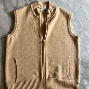 Fluffi Russo Capri Italian Zip-Front Knit Vest